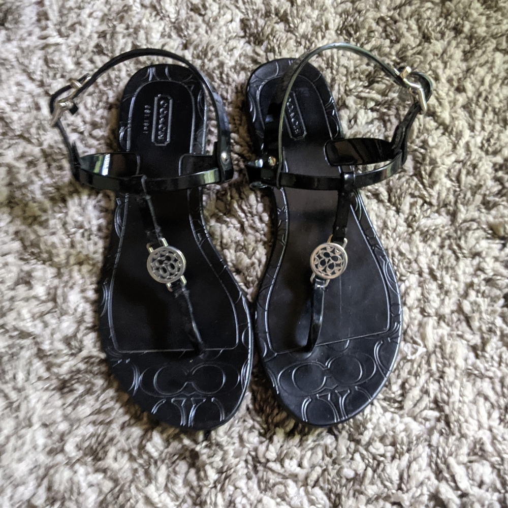 🖤 Coach Pansy Jelly Thong Sandal - Picture 3 of 7